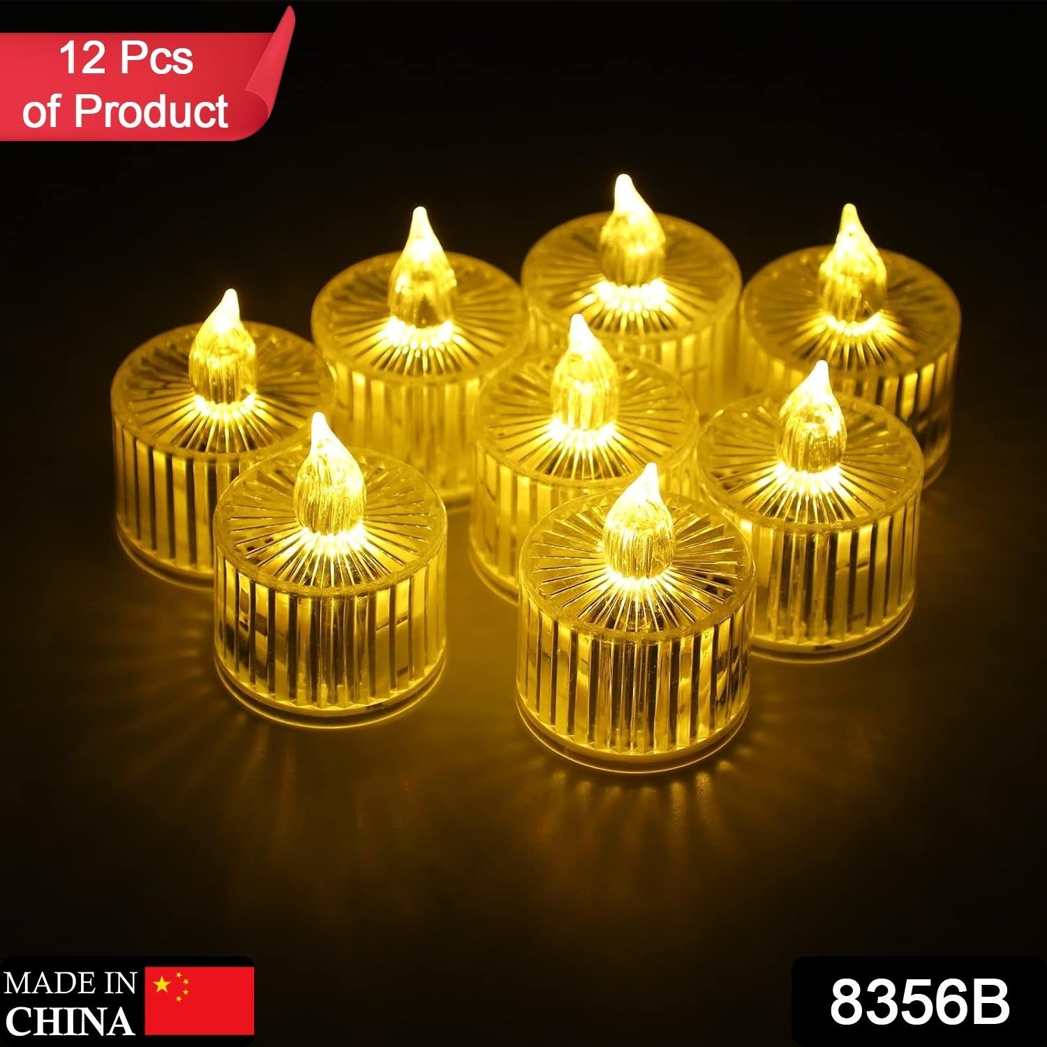 12 Pcs Flameless and Smokeless Decorative Acrylic Candles Transparent Led Tea Light Candle for Gifting, House, Diwali, Christmas, Festival, Events Decor Candles 12 Pcs Flameless and Smokeless Decorative Acrylic Candles Transparent Led Tea Light Candle for Gifting, House, Diwali, Christmas, Festival, Events Decor Candles